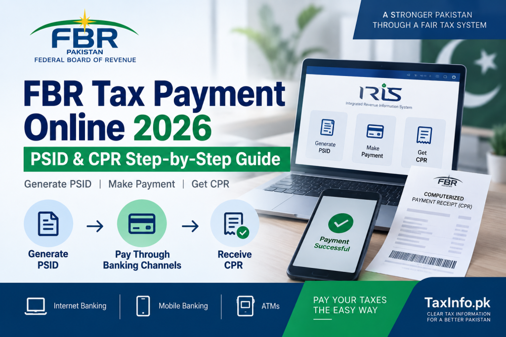 FBR Tax Payment Online 2026 – PSID, CPR & Verification Guide