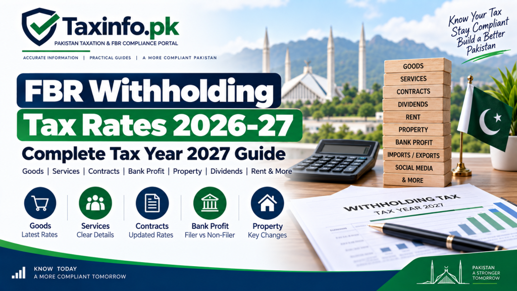 Tac Rats FBR Withholding Tax Rates 2026-27 – Complete Guide