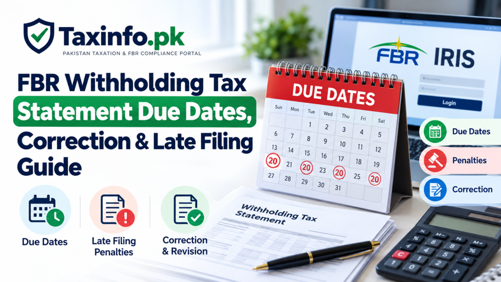 FBR Withholding Tax Statement Due Date(s), Correction & Late Filing Easy Guide