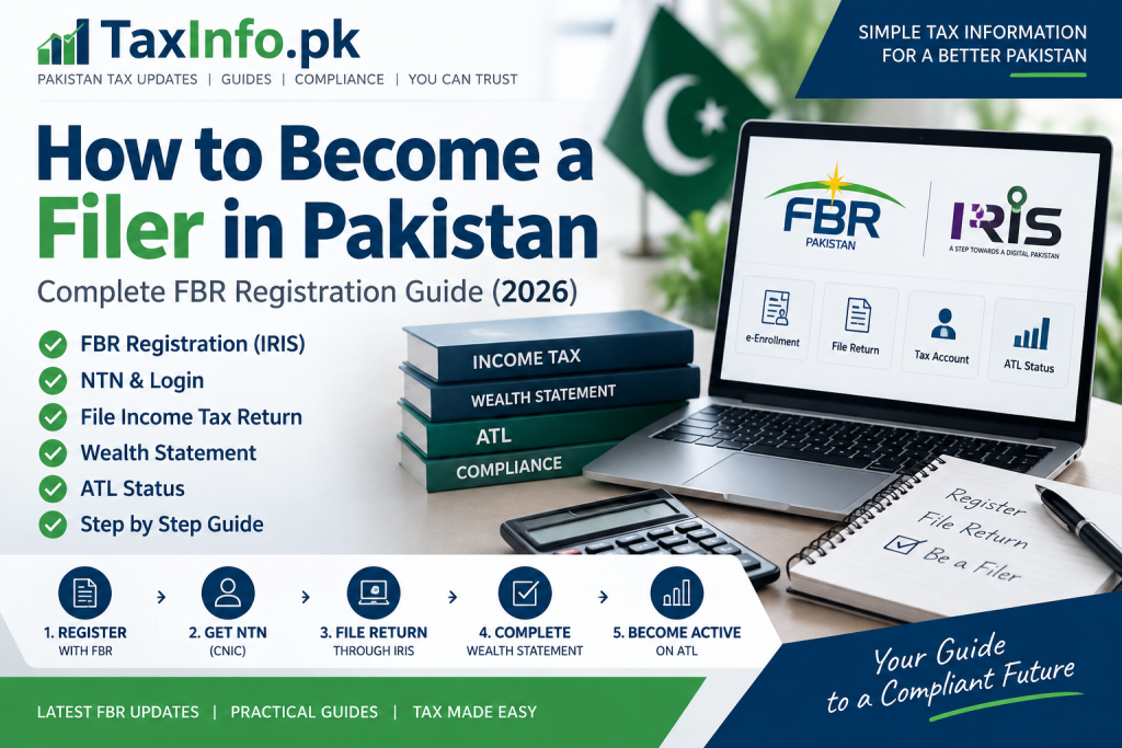 How to Become a Filer in Pakistan (2026) – Complete FBR Registration Guide