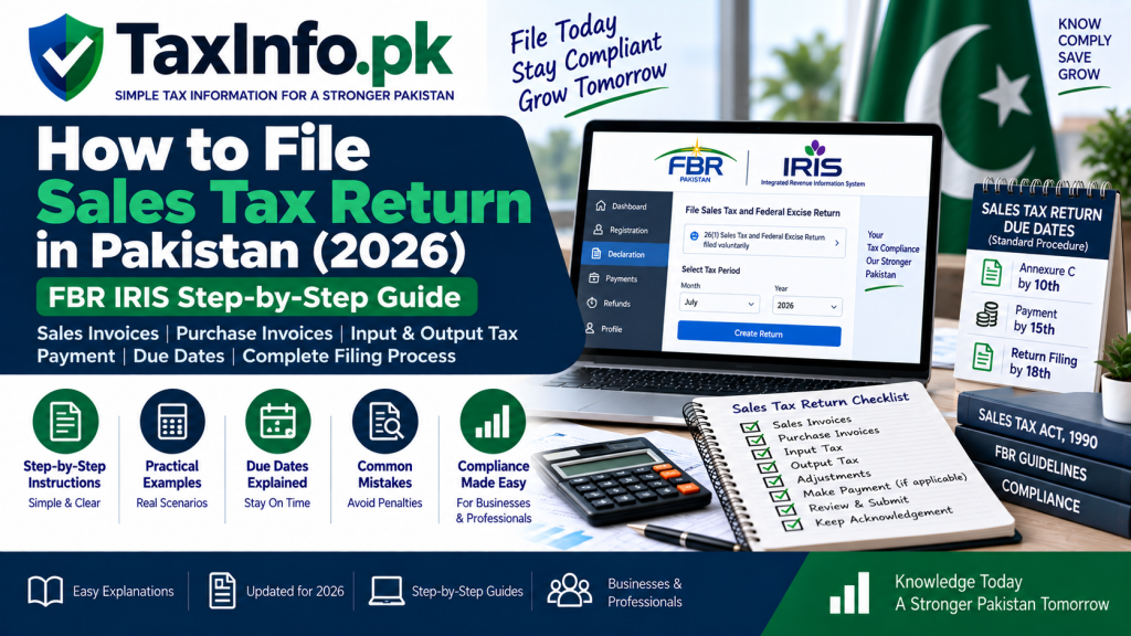 How to File Sales Tax Return in Pakistan (2026) – FBR IRIS Step-by-Step Guide