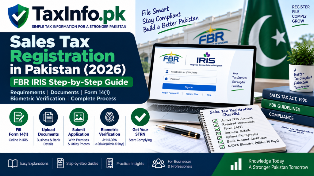 Sales Tax Registration in Pakistan (2026) – FBR IRIS Step-by-Step Guide