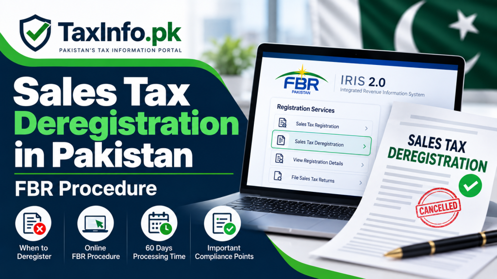 Sales Tax Deregistration in Pakistan – FBR Procedure