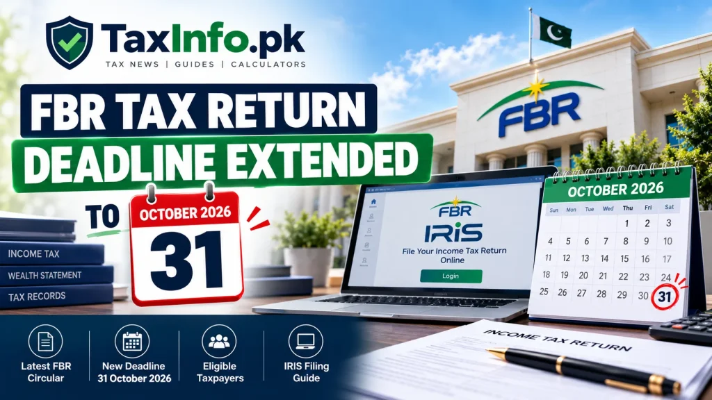 FBR Tax Return Deadline 2026 Extended to 31 October – Latest Official Update & Complete Filing Guide