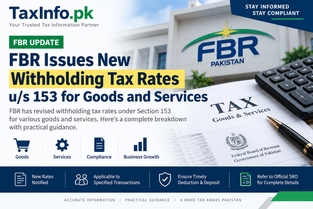 Section 153 Withholding Tax in Pakistan: Goods, Services & Contracts Explained