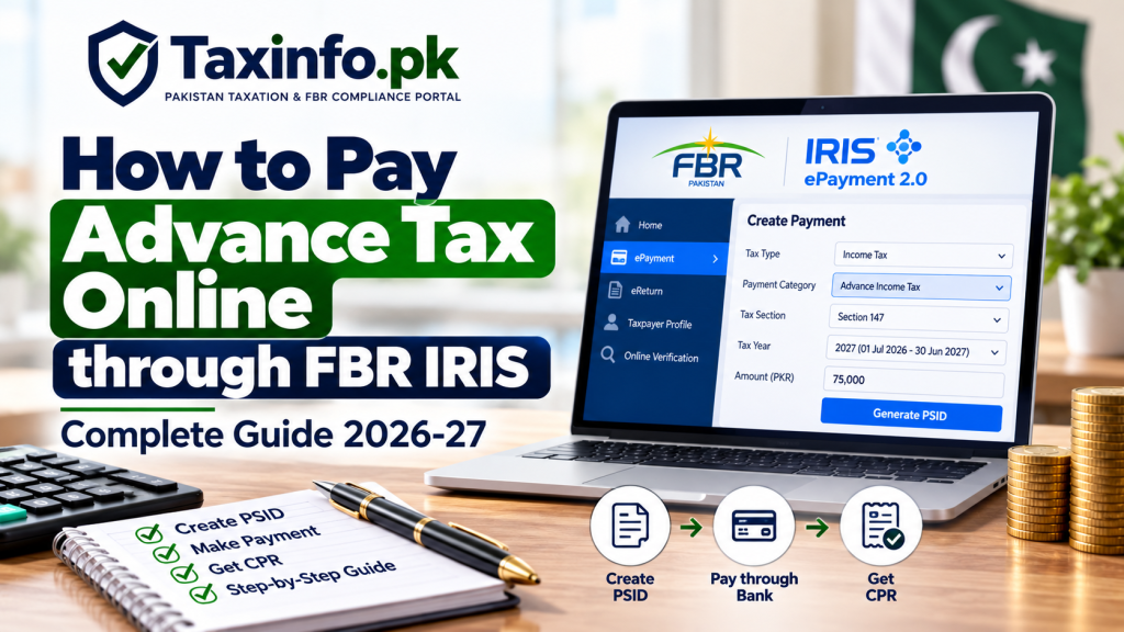 How to Pay Advance Tax Online through FBR IRIS – Complete Guide 2026-27