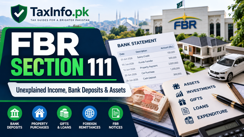 FBR Section 111 – Unexplained Income, Bank Deposits & Assets in Pakistan