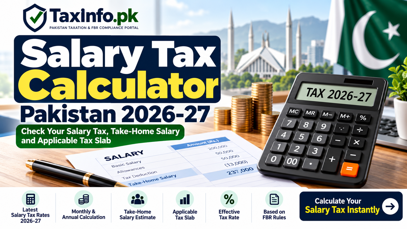 salary tax calculator pakistan 2026-27