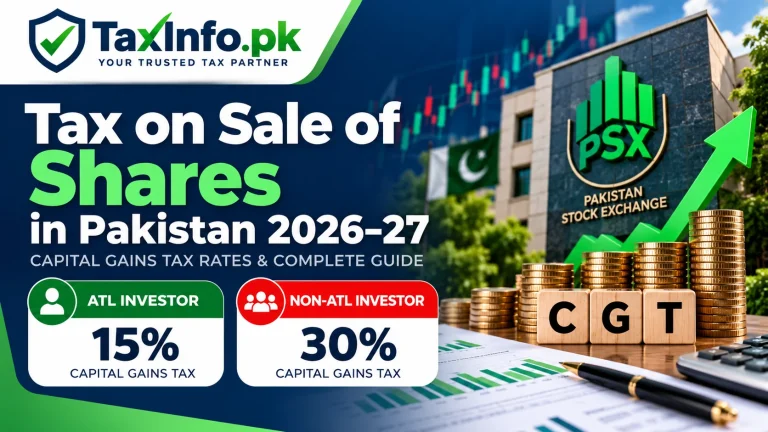 Tax on Sale of Shares in Pakistan 2026–27 – PSX Capital Gains Tax Rates for ATL and Non-ATL Investors