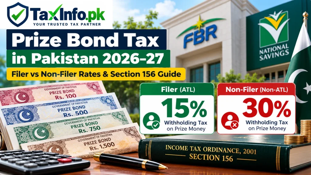 Prize Bond Tax in Pakistan 2026–27 – Filer vs Non-Filer Rates & Section 156 Guide