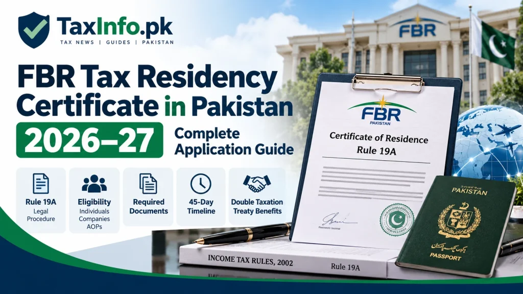 FBR Tax Residency Certificate in Pakistan 2026–27 – Complete Application Guide